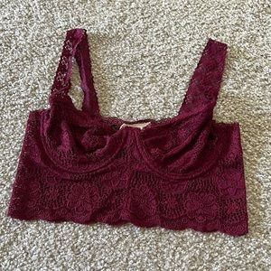 Pins & needles medium red bralette lightly worn